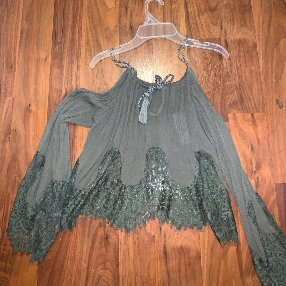 PacSun Olive Green Blouse